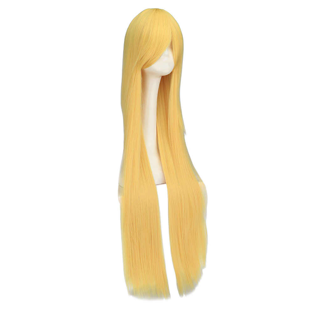 Women'S Yellow Accessories - Halloween Party Cosplay 100cm Long Straight