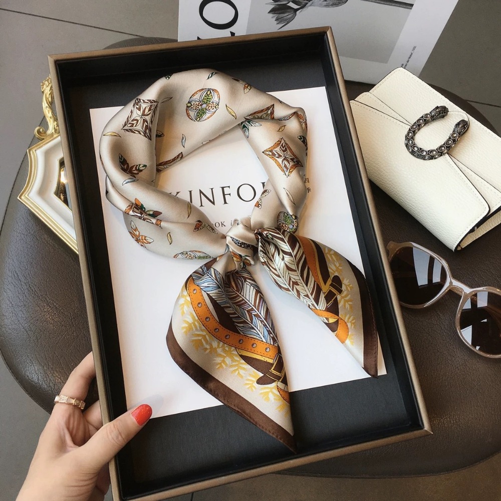 Women'S Accessories For Neck - Fashion Satin Square Scarf for Women