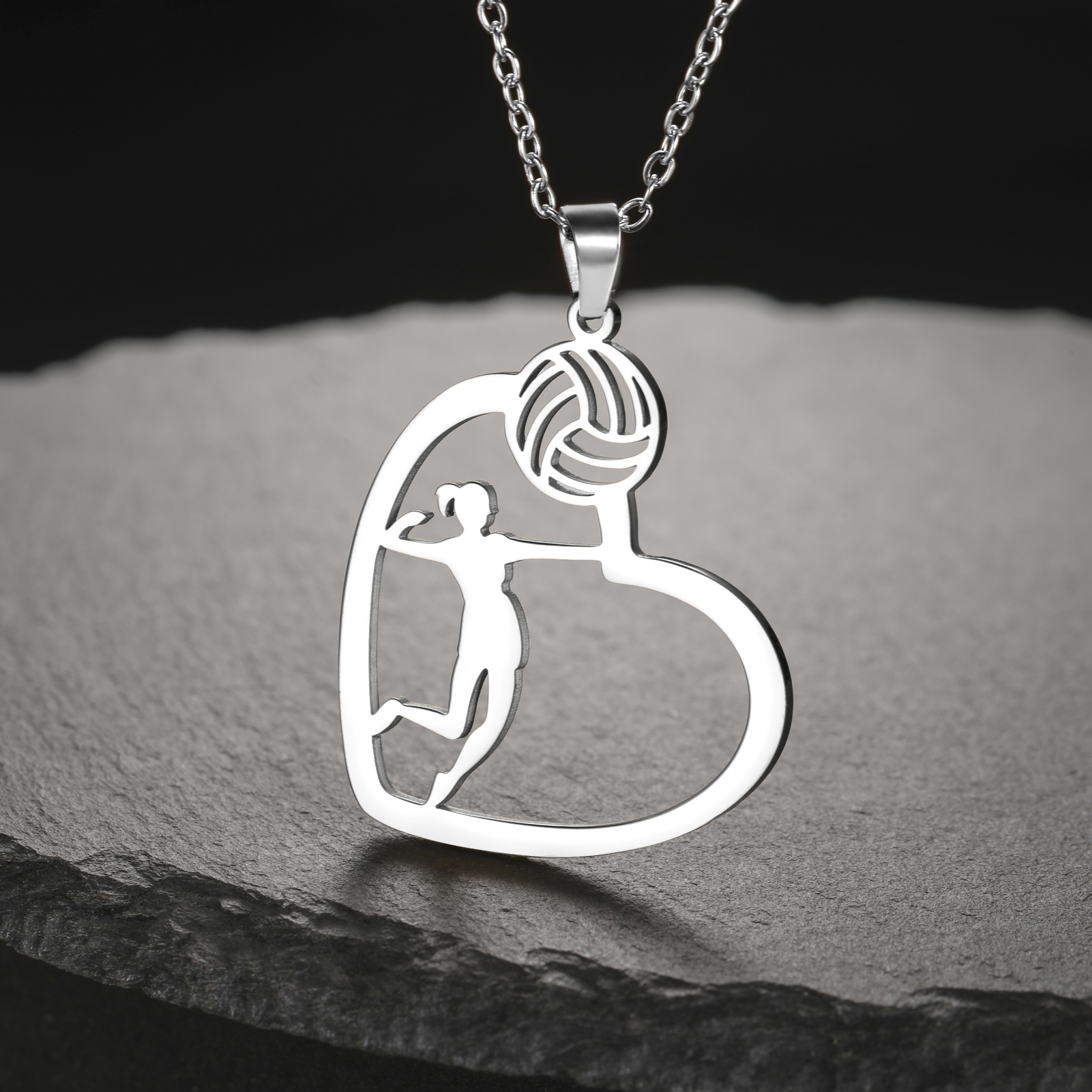 Women'S Volleyball Accessories - Unift Volleyball Girl in Heart Necklaces