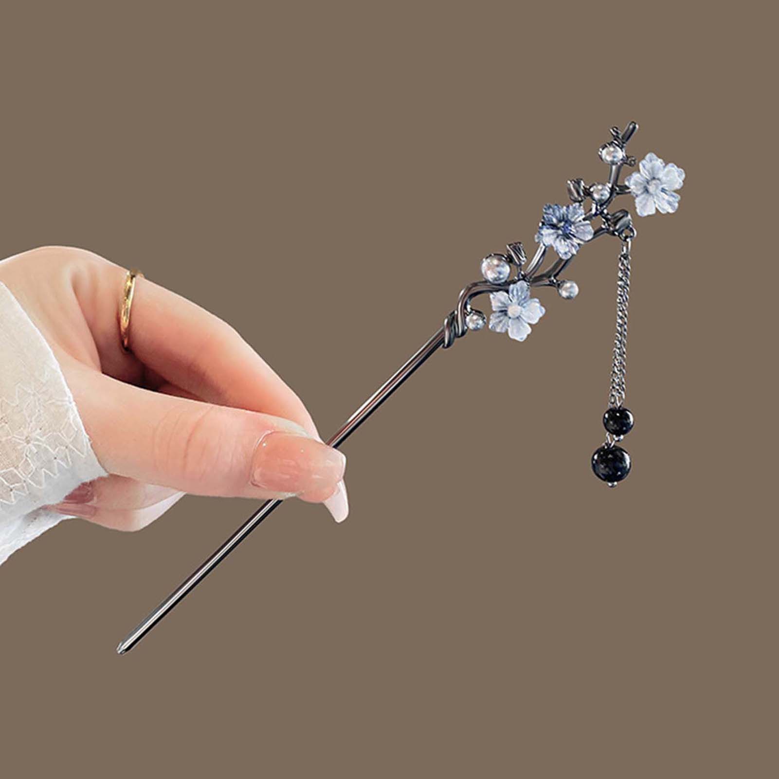 Pearl Hair Pin - Classic Hair Stick Chopsticks Ink Color