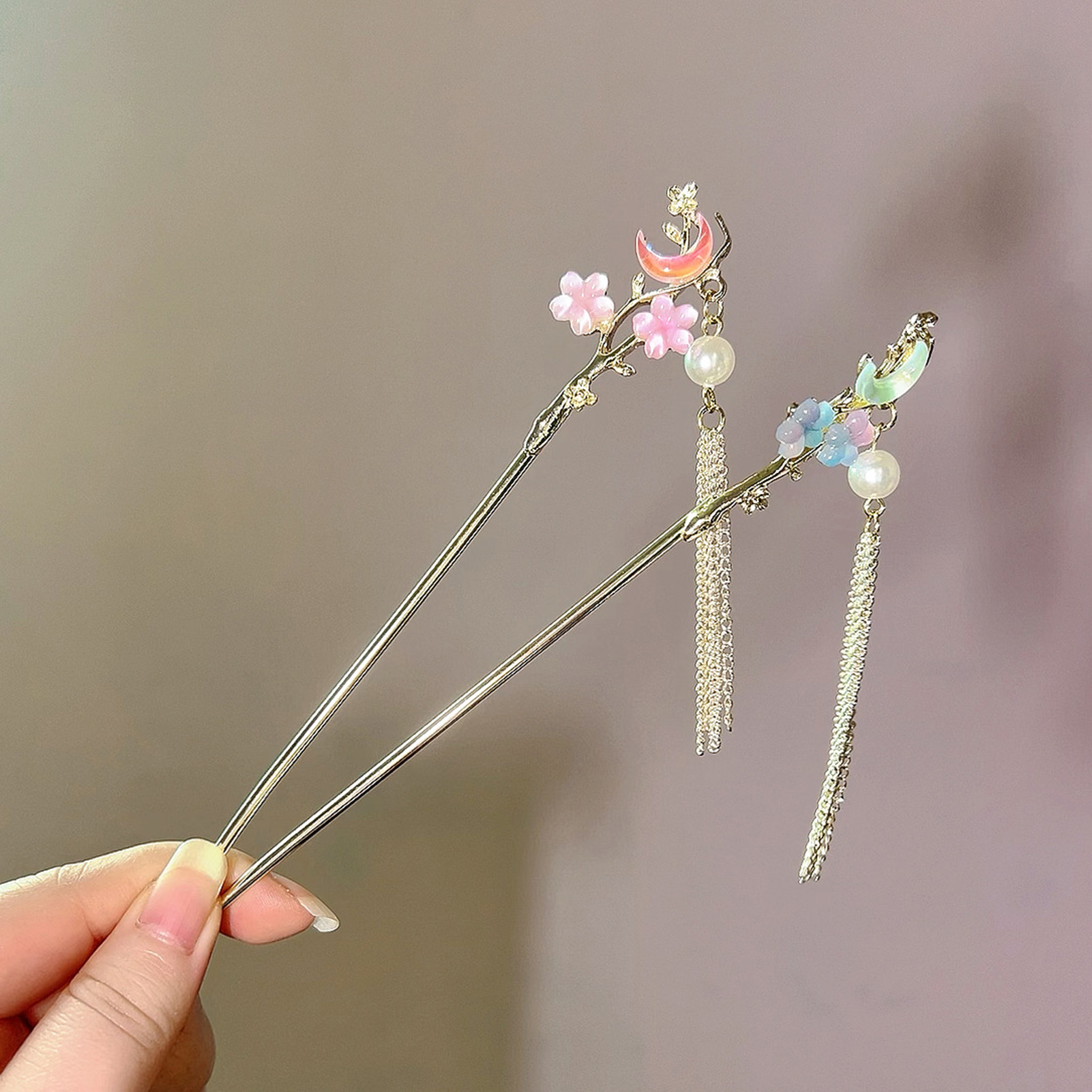 Pearl Hair Pin - Retro Chinese Style Hairpin Sweety Flower