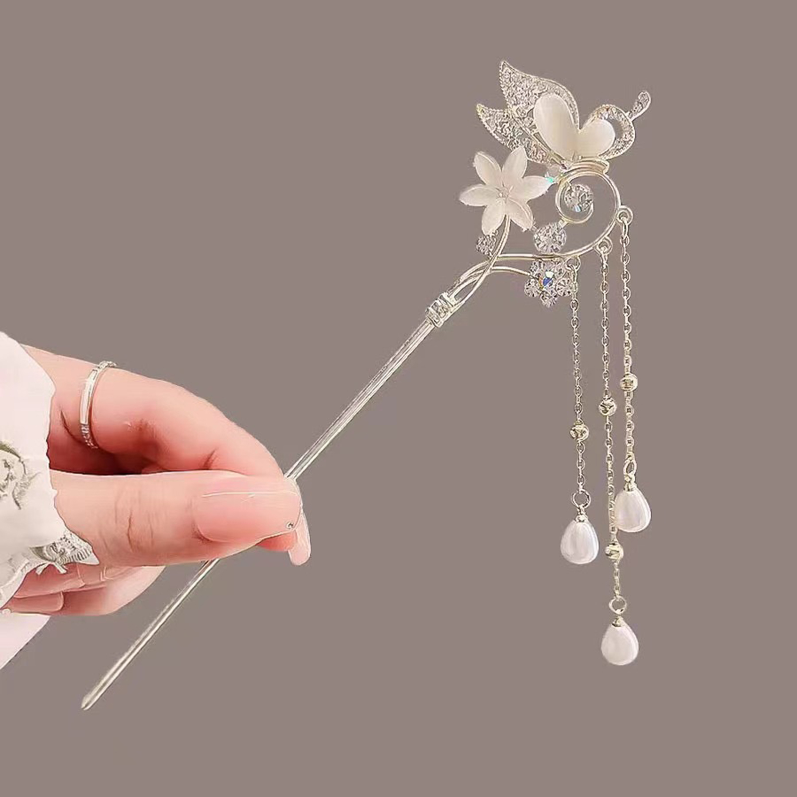 Pearl Hair Pin - Female Hair Stick Hairpin Cat Eyes