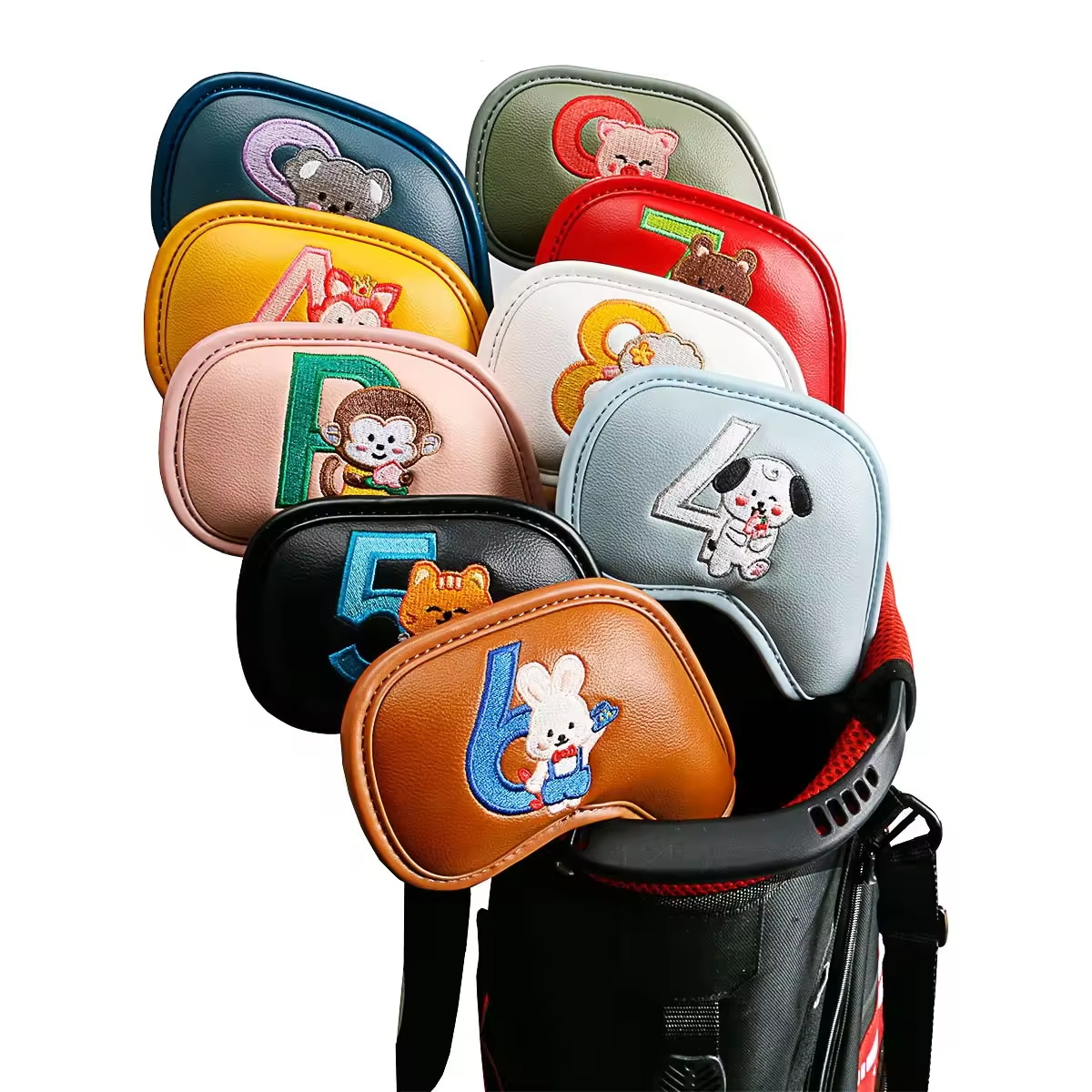 Women'S Accessories - 9Pcs Cute Cartoon Animal Golf Iron