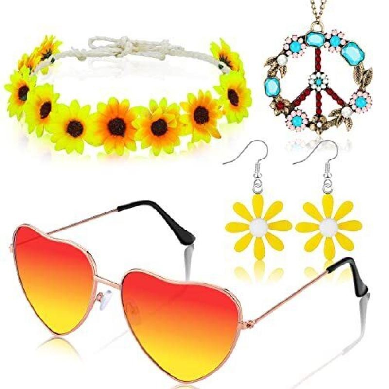 4-Piece Hippie Clothing Access - đánh giá và giá Women'S Accessories From The 70S