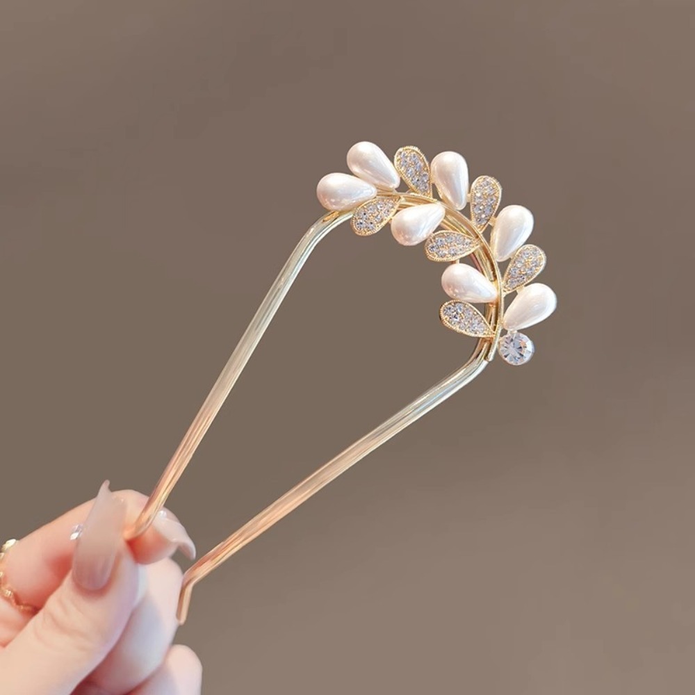 1pc Fashion U-shaped Metal She - đánh giá và giá Pearl Hair Pin