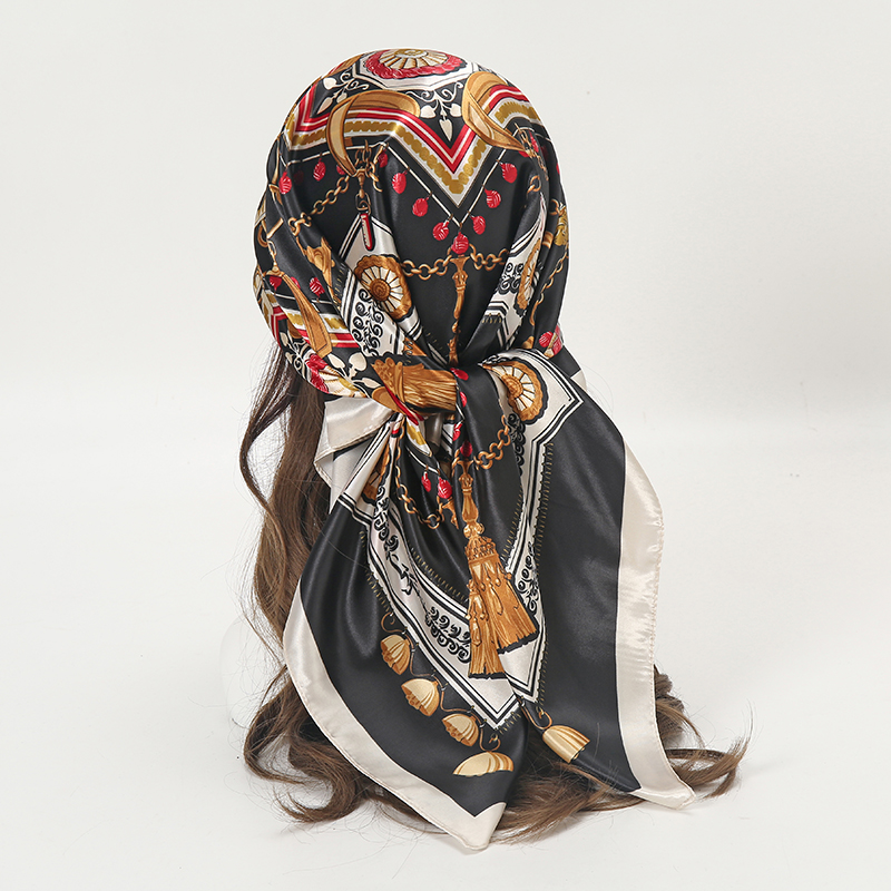 Satin Square Scarf Women Musli - đánh giá và giá Women'S Accessories