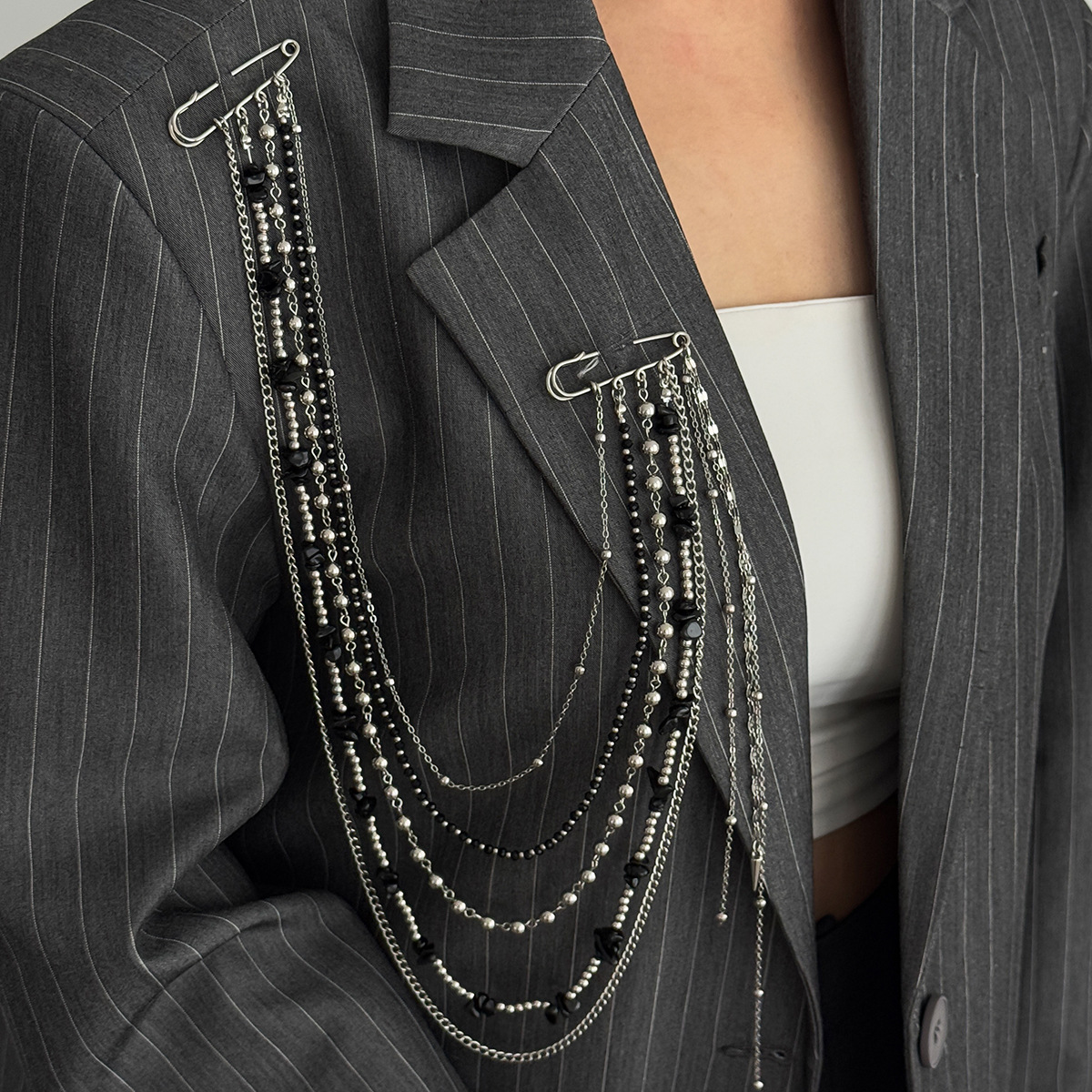 Punk Hip Hop Long Crystal Broo - đánh giá và giá Women'S Accessories