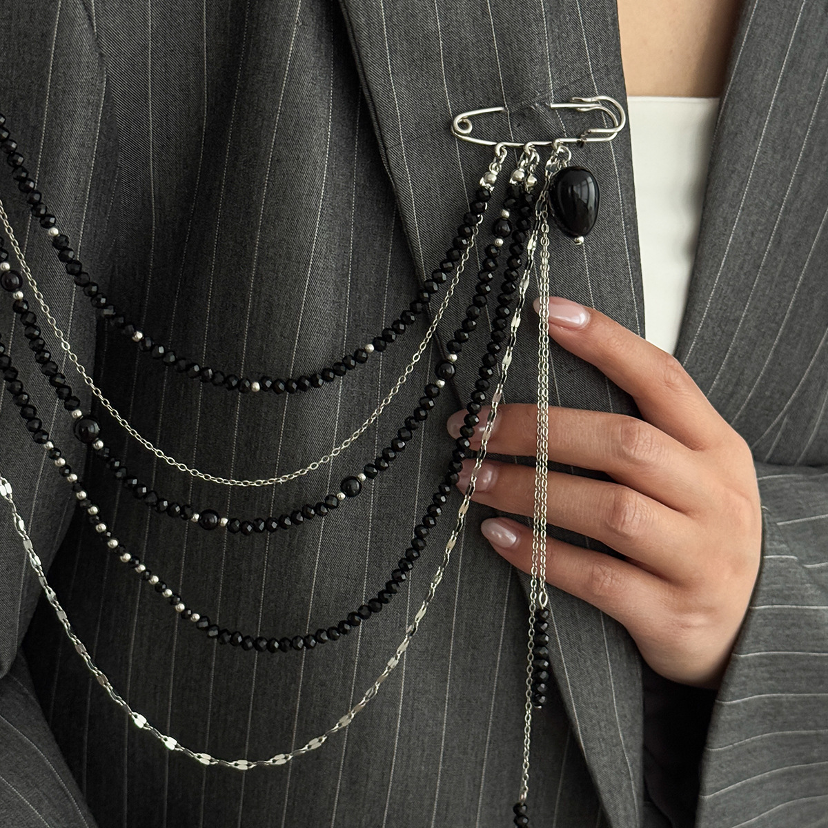Punk Hip Hop Long Crystal Broo - đánh giá và giá Women'S Accessories