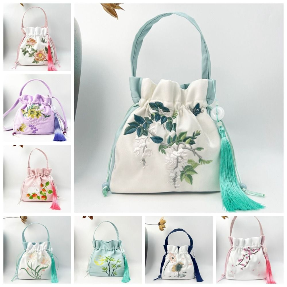 Ethnic Style Embroidery Drawst - đánh giá và giá Women'S Accessories Handbags