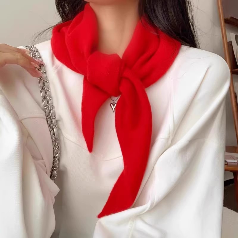 Wool Knitted Triangle Scarf Wa - đánh giá và giá Women'S Korean Accessories