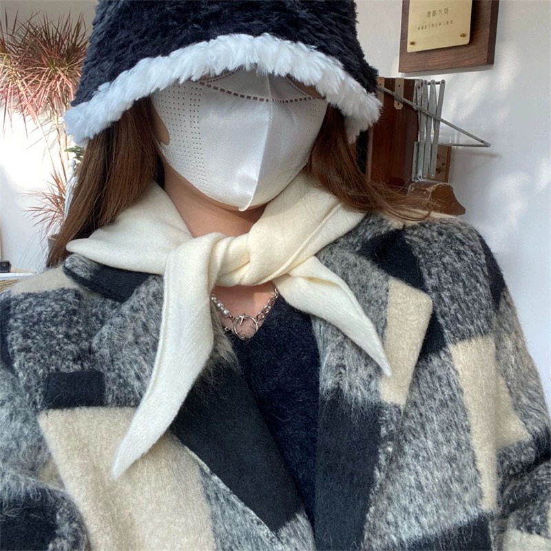 Wool Knitted Triangle Scarf Wa - đánh giá và giá Women'S Korean Accessories