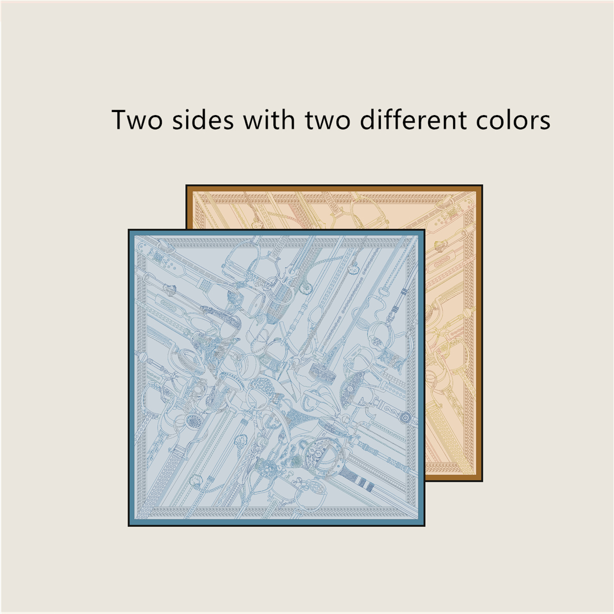Two Sided Print Twill Scarf Wo - đánh giá và giá Women'S Accessories For Neck
