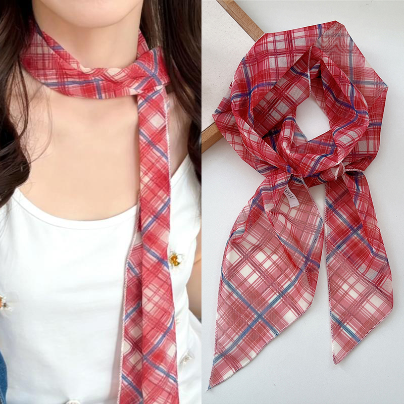Korean Long Scarves Plaid Flor - đánh giá và giá Women'S Korean Accessories