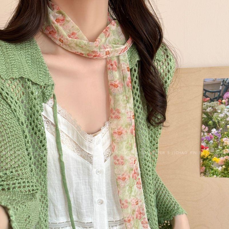 Korean Long Scarves Plaid Flor - đánh giá và giá Women'S Korean Accessories