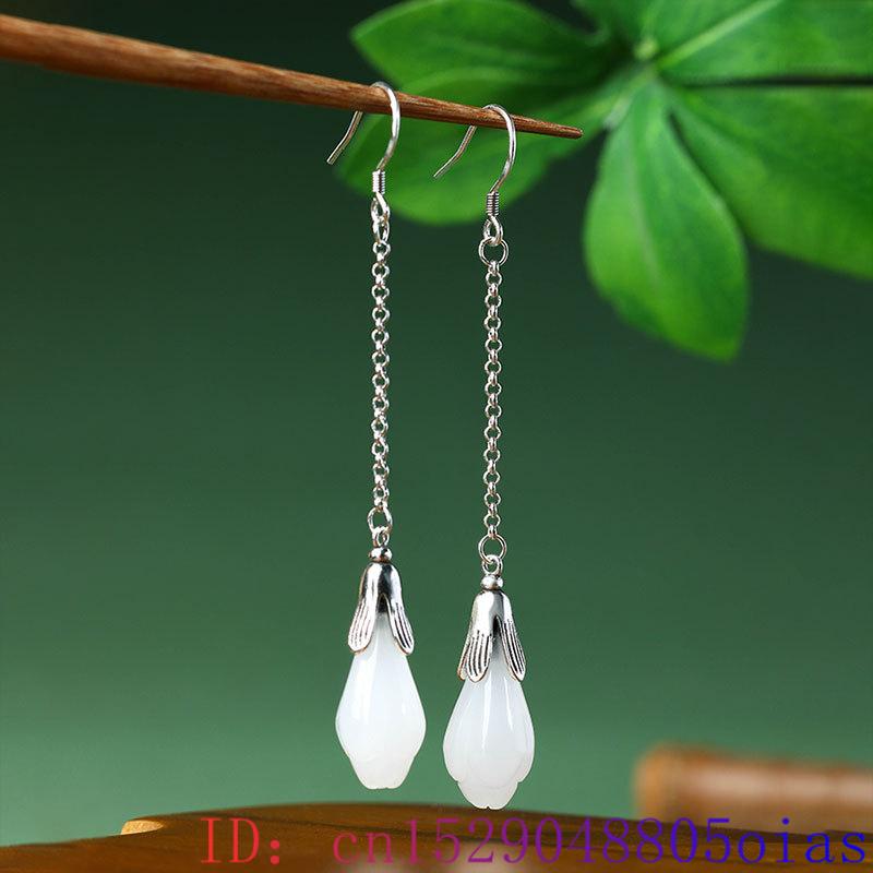 White Real Jade Flower Earring - đánh giá và giá Women'S Yellow Accessories