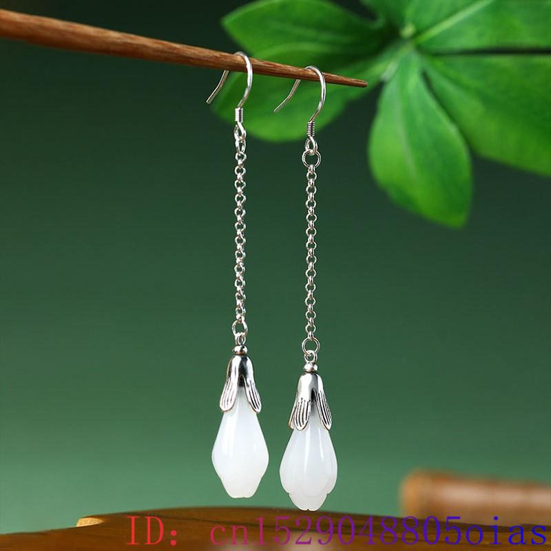 White Real Jade Flower Earring - đánh giá và giá Women'S Yellow Accessories