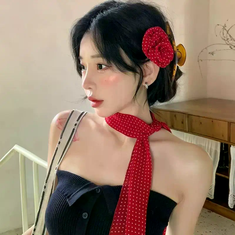 Floral Chiffon Scarf With Rose - đánh giá và giá Women'S Accessories For Neck