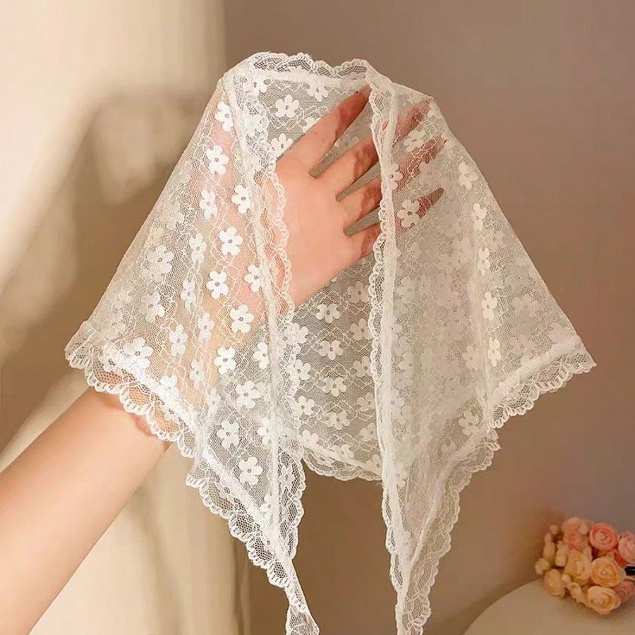 Delicate White Floral Lace Ban - đánh giá và giá Women'S Yellow Accessories