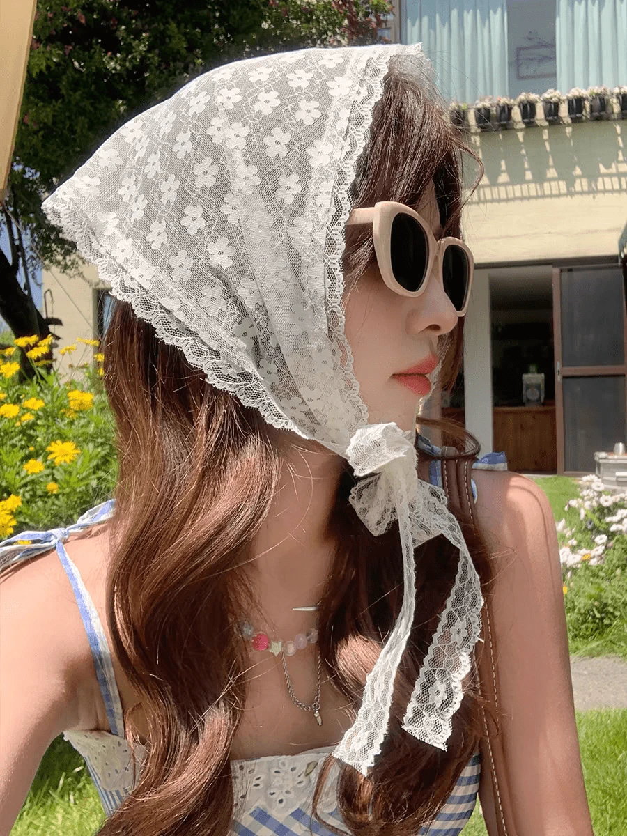 Delicate White Floral Lace Ban - đánh giá và giá Women'S Yellow Accessories