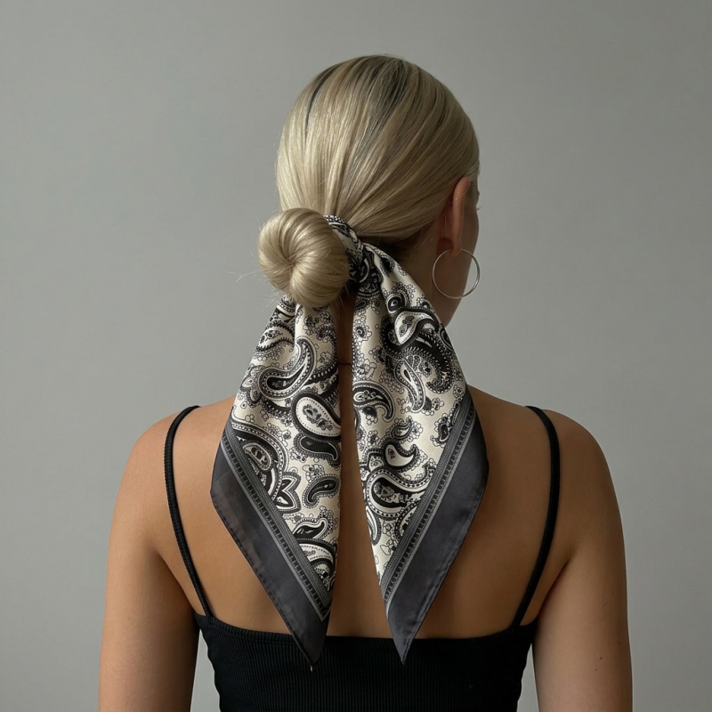 Luxury Satin Square Scarf Pais - đánh giá và giá Women'S Accessories For Neck