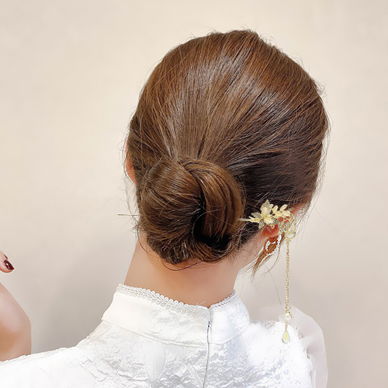 Female Hair Stick Hairpin Cat  - đánh giá và giá Pearl Hair Pin