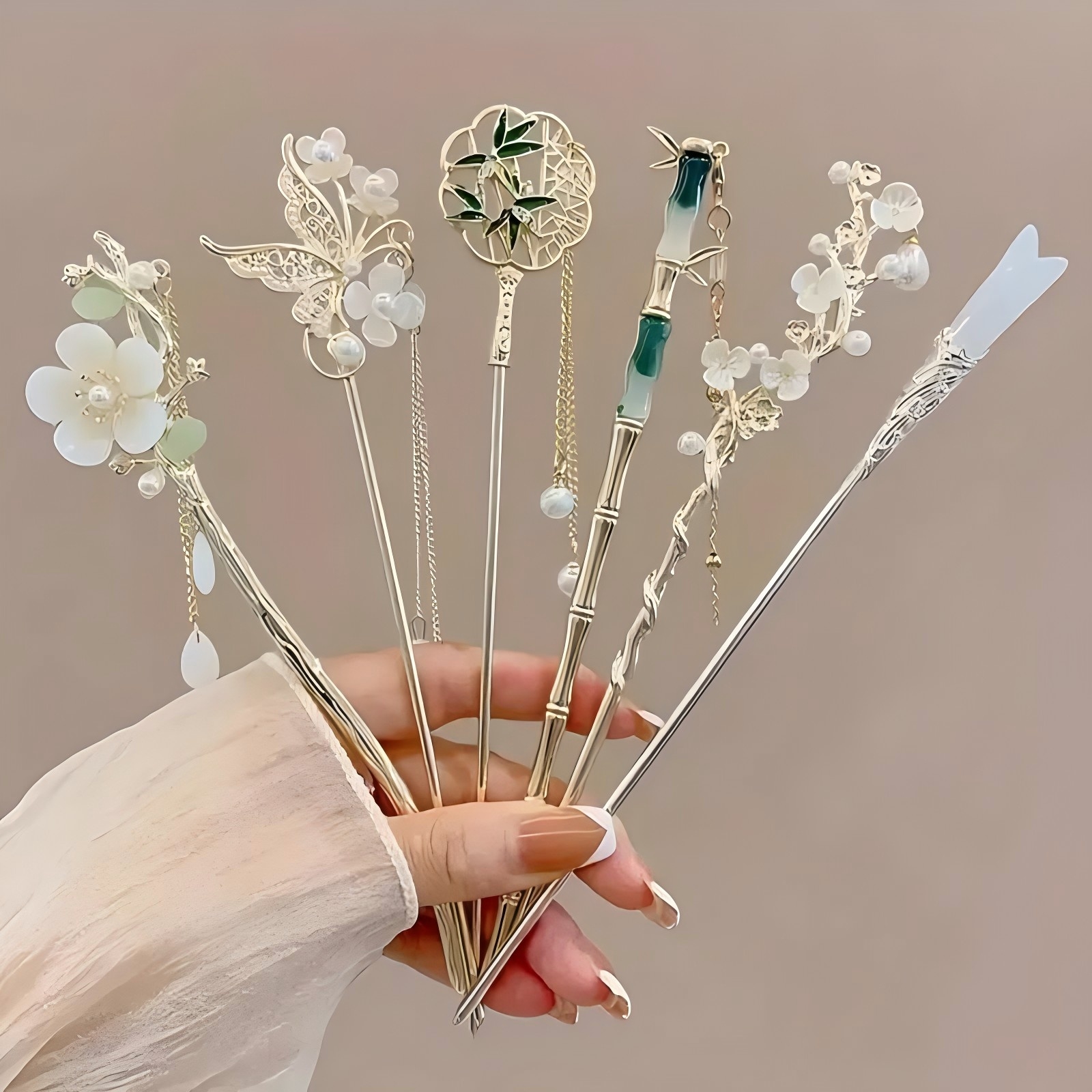 1/6pcs Elegant Chinese Style T - đánh giá và giá Pearl Hair Pin