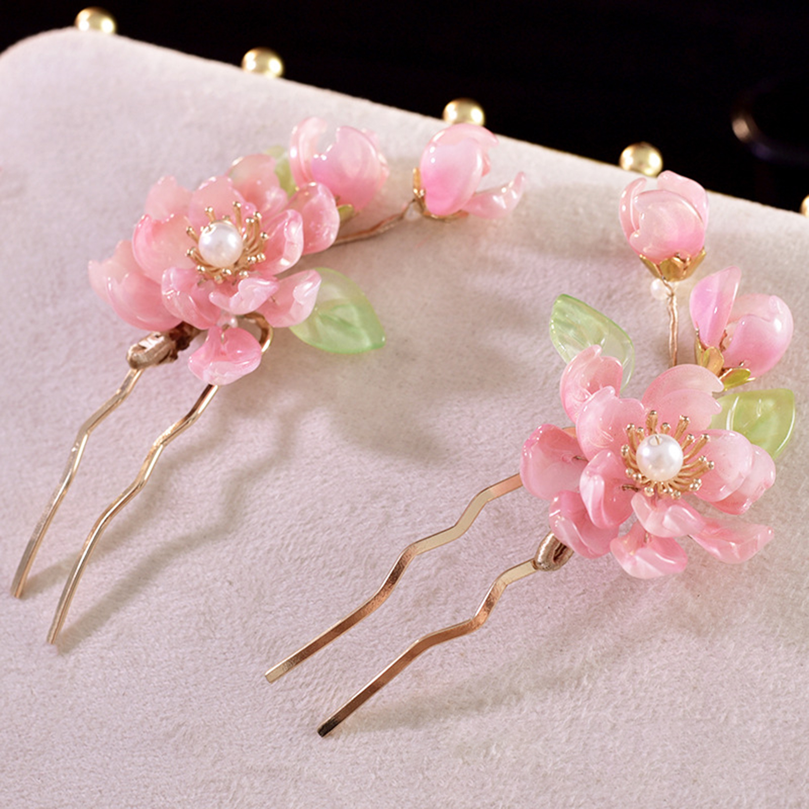 1/2pcs Peach Blossom Hairpin N - đánh giá và giá Pearl Hair Pin
