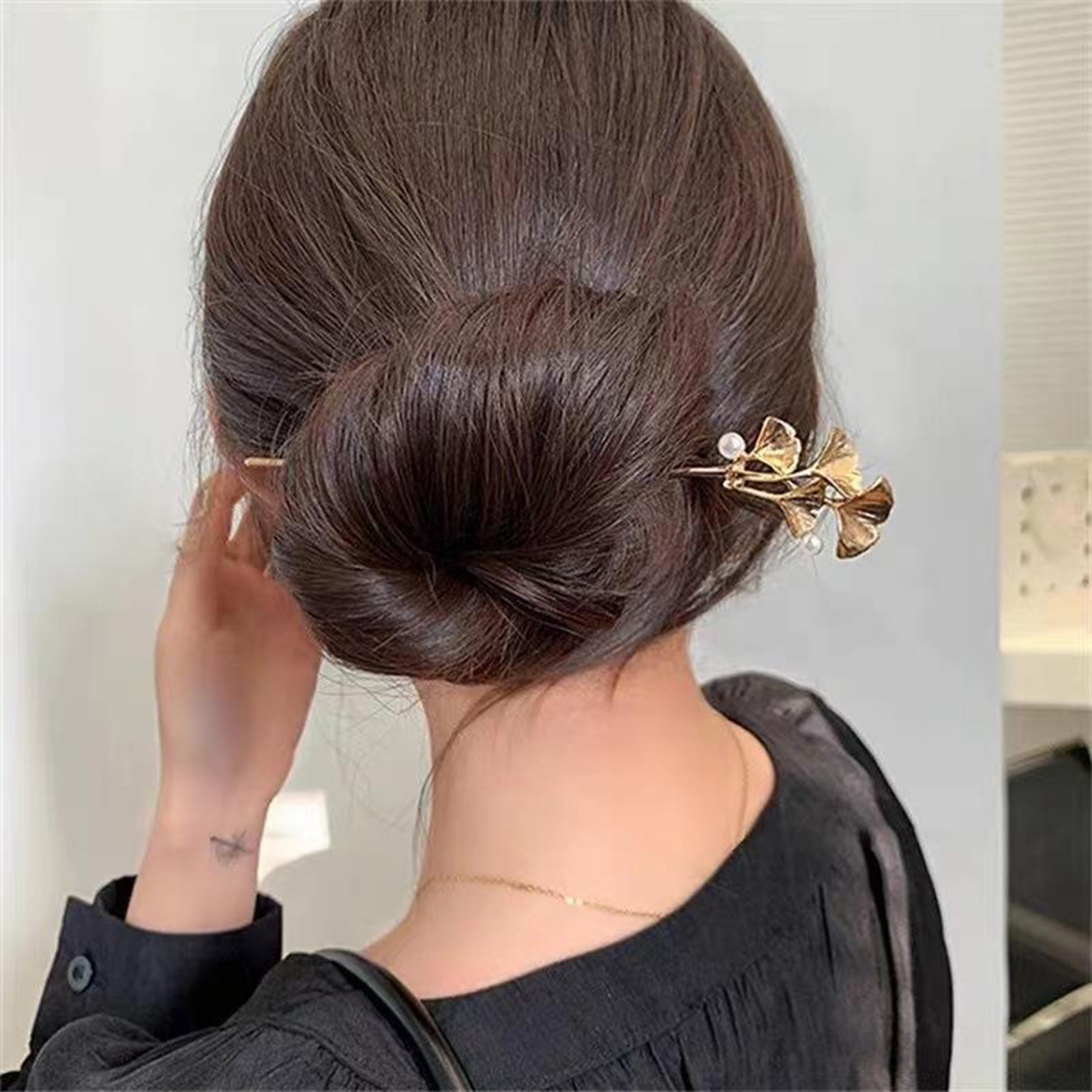 Ginkgo Leaf Hair Stick For Wom - đánh giá và giá Pearl Hair Pin