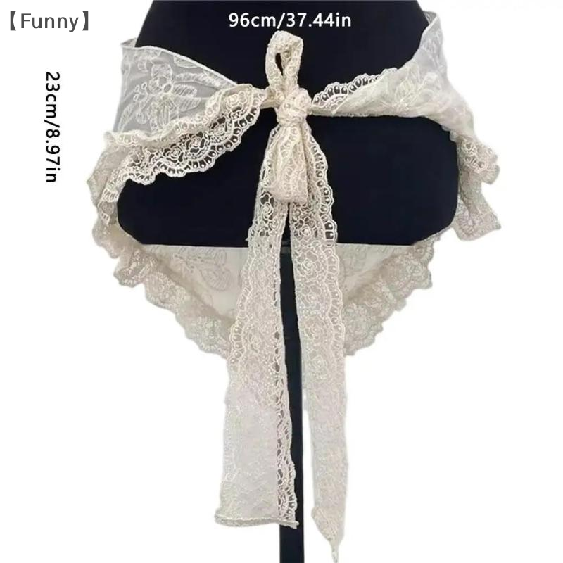 〔Funny〕Summer Lace Bandana Sca - đánh giá và giá Women'S Korean Accessories